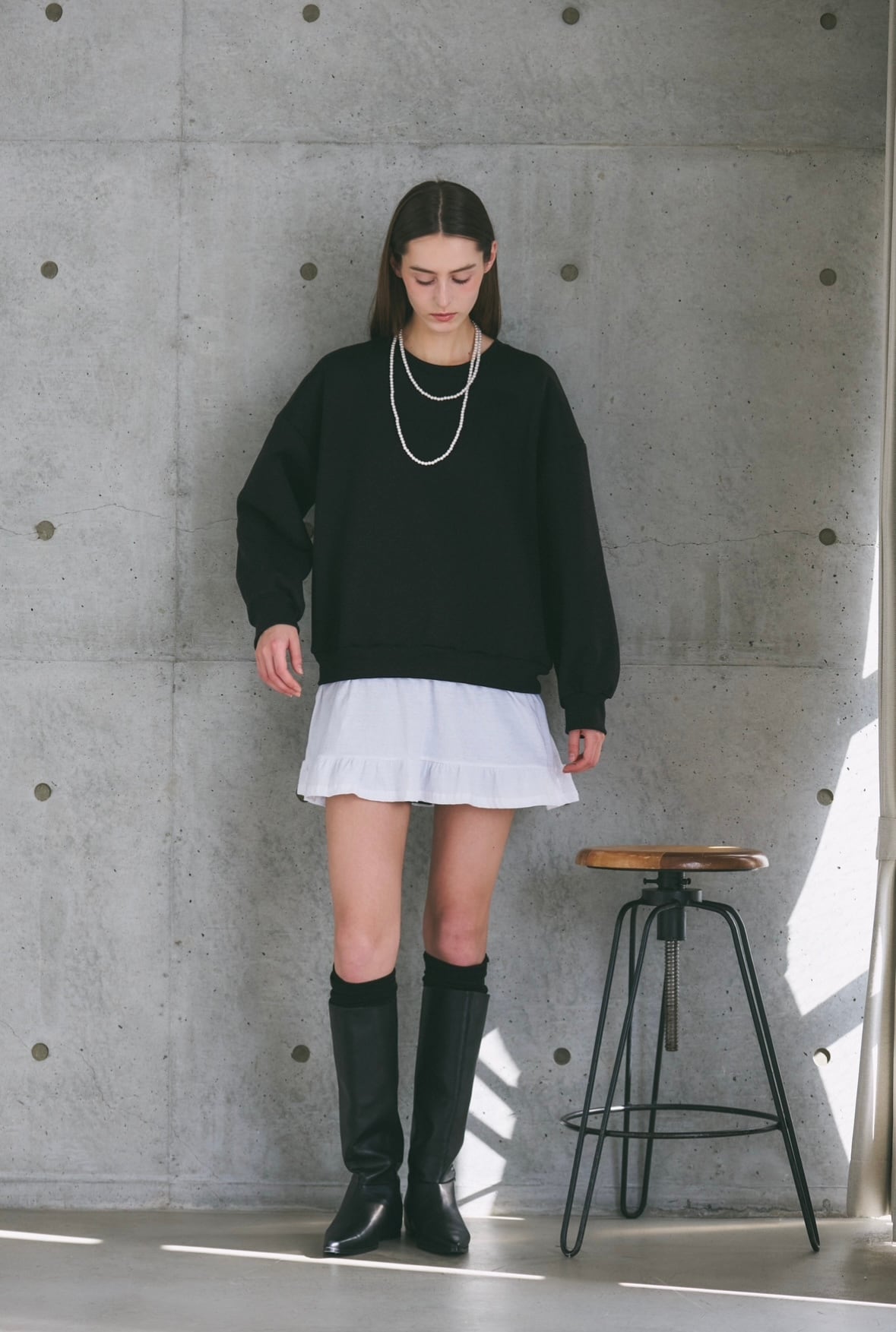 レイヤードチュニックワンピース | mite