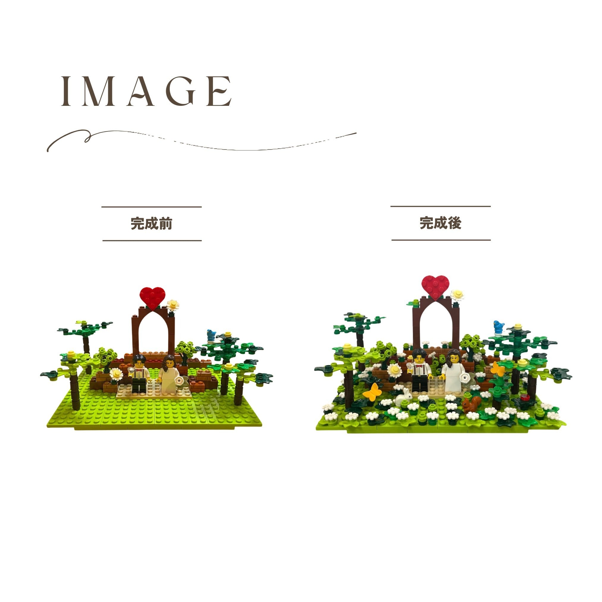 再入荷）ゲストと咲かせる【参加型 結婚証明書】 レゴ・ウェディング