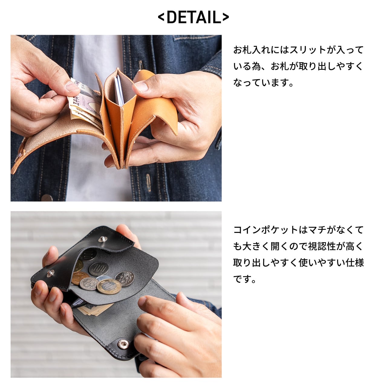 栃木レザー ショートトラッカーウォレット 6色展開 日本製 Made in