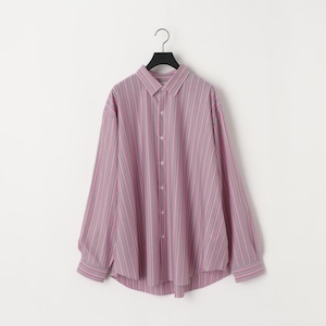 KANEMASA PHIL. 46G Stripe Atmosphere Shirt(PINK BLACK)