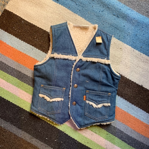 1970s Kids "Levi's" Sherpa Denim Vest