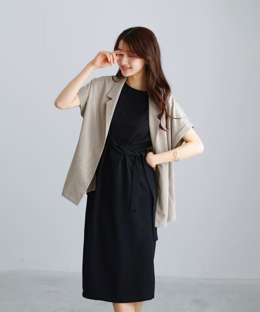 SALE 20％OFF】【 抜け感モード 】とろみツイル・アシメベルト