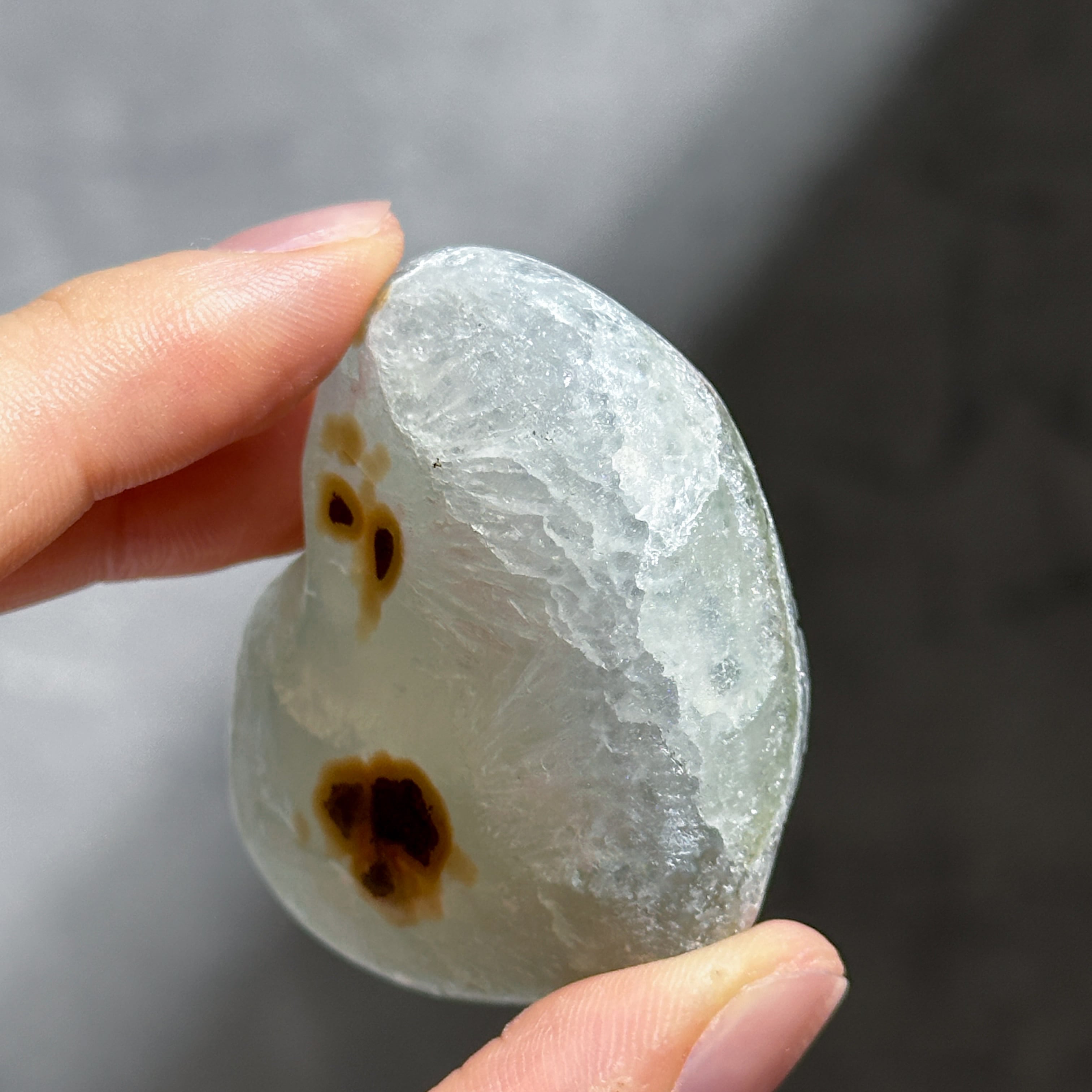 アゲート×ドゥルージー ハート 41◇ Agate × Druzy ◇天然石