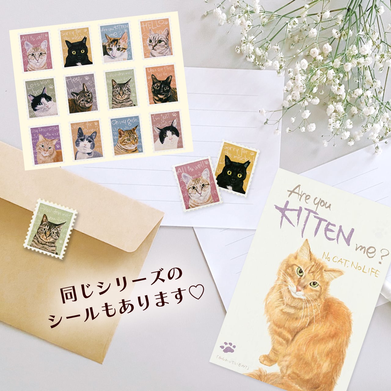 猫 ねこ ポストカード ハガキ 葉書 メッセージ カード 30枚 保護猫