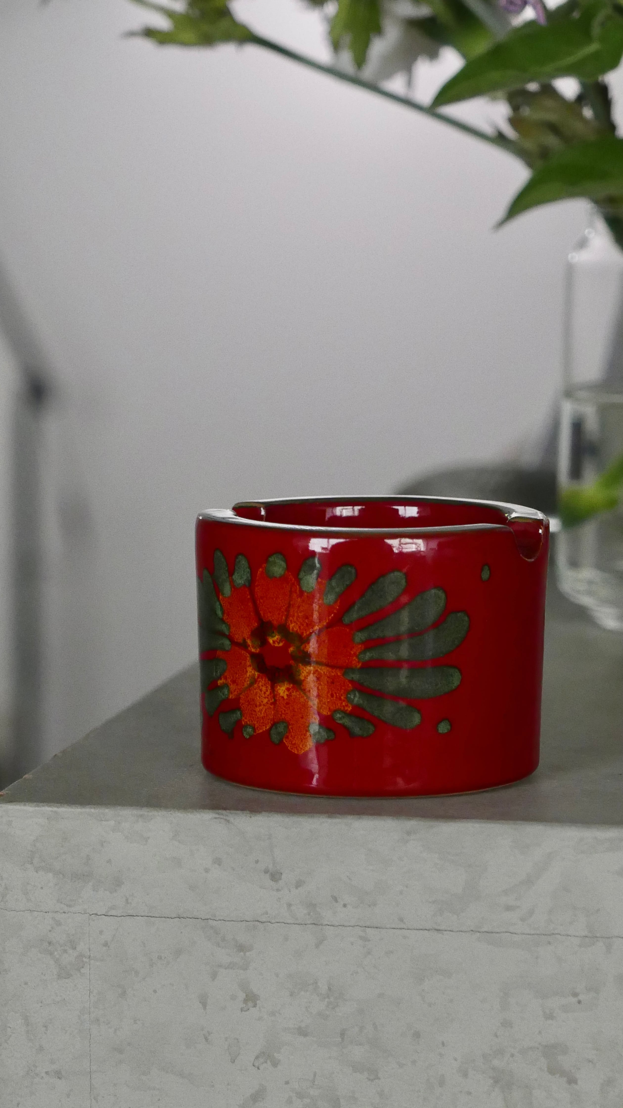 flower ashtray , made in italy