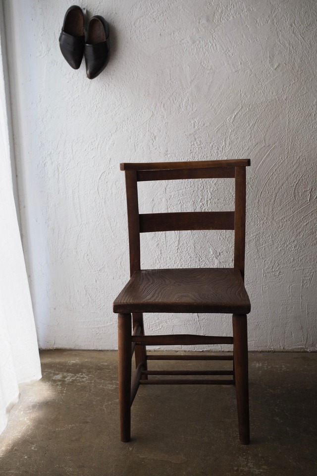 エルムチャーチチェア-antique elm church chair