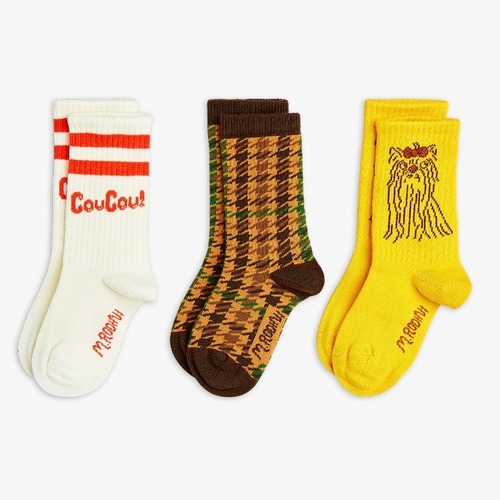 【mini rodini】【2476011975】COUCOU SOCKS 3-PACK