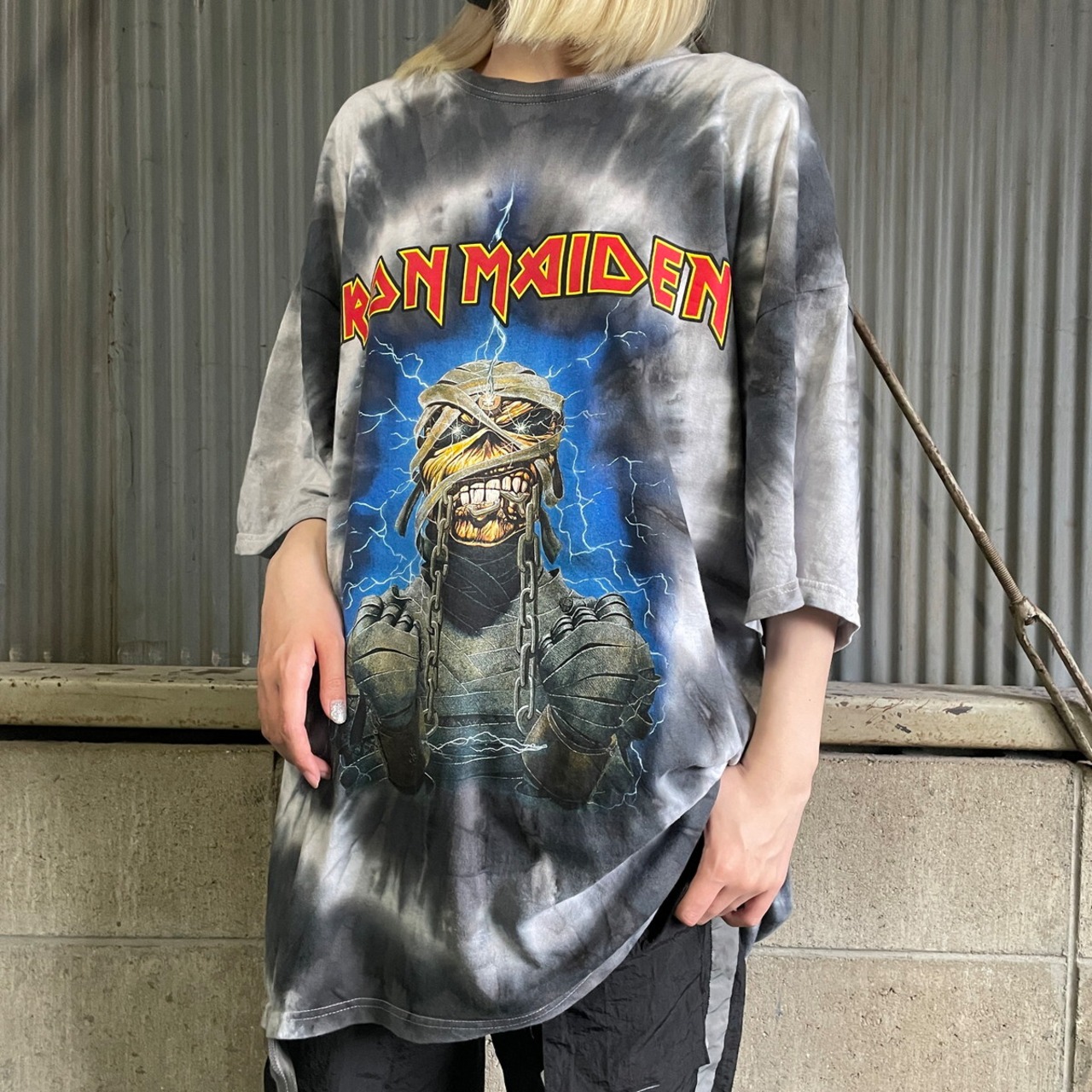 IRON MAIDEN アイアンメイデン タイダイ染め バンドTシャツ メンズXL 