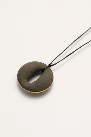 JODAN. aroma necklace  Dark Gray（circle）_GOLD