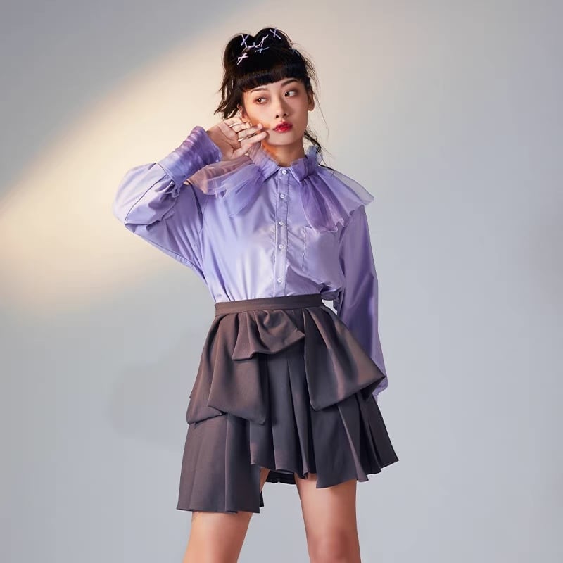 ジャケット】グレー ハート セットアップ ボトムス ガーリー 制服