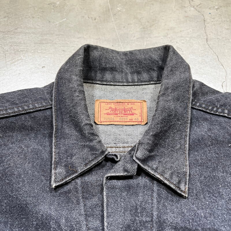 's ~ Levi's  リーバイス ブラックデニムジャケット ビッグサイズ トラッカージャケット 刻印 美品 R  USA製 レア 希少 ヴィンテージ BA RMH   agito vintage powered by BASE