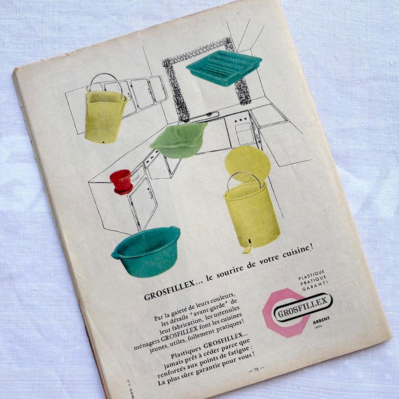 フランス古本　ヴィンテージ雑誌　婦人雑誌　ファッション・趣味　1950年代　NOVEMBRE 1956　12pscn29-4