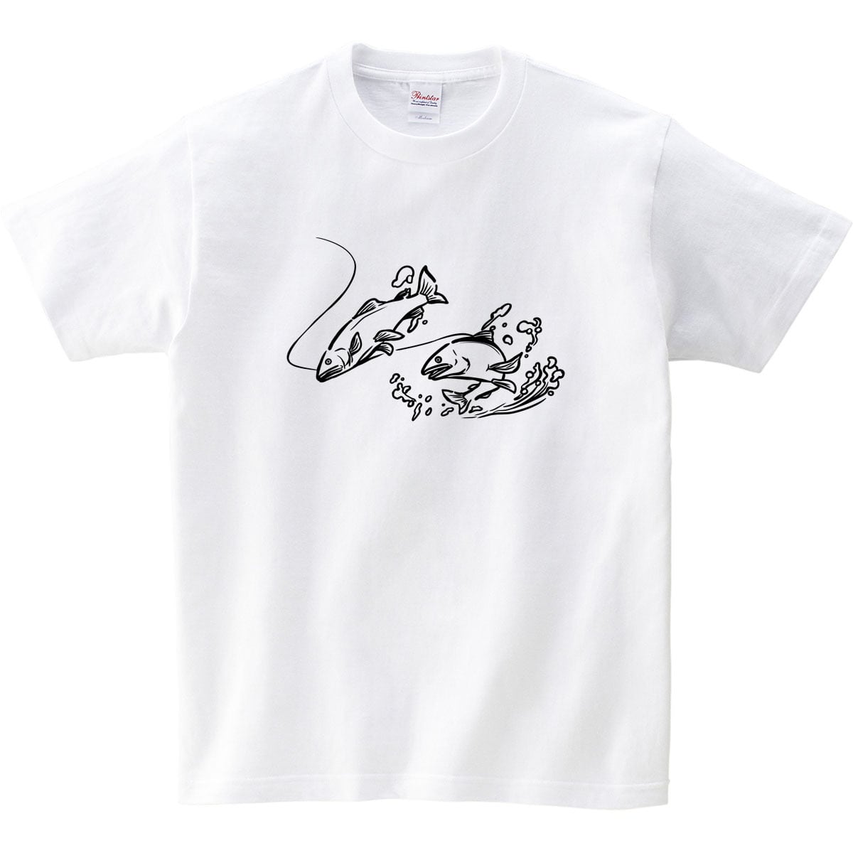 選べるデザイン 鮎 友釣り 線画 アユ Tシャツ rf23 半袖・長袖 渓流釣り フィッシング 釣り好き 釣り人 誕生日 父の日 敬老の日 ギフト プレゼント
