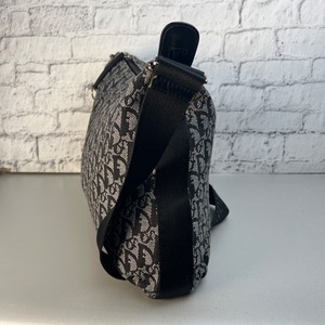 Diorクリスチャンディオールトロッター キャンバス ショルダーバッグ ブラック A-10363