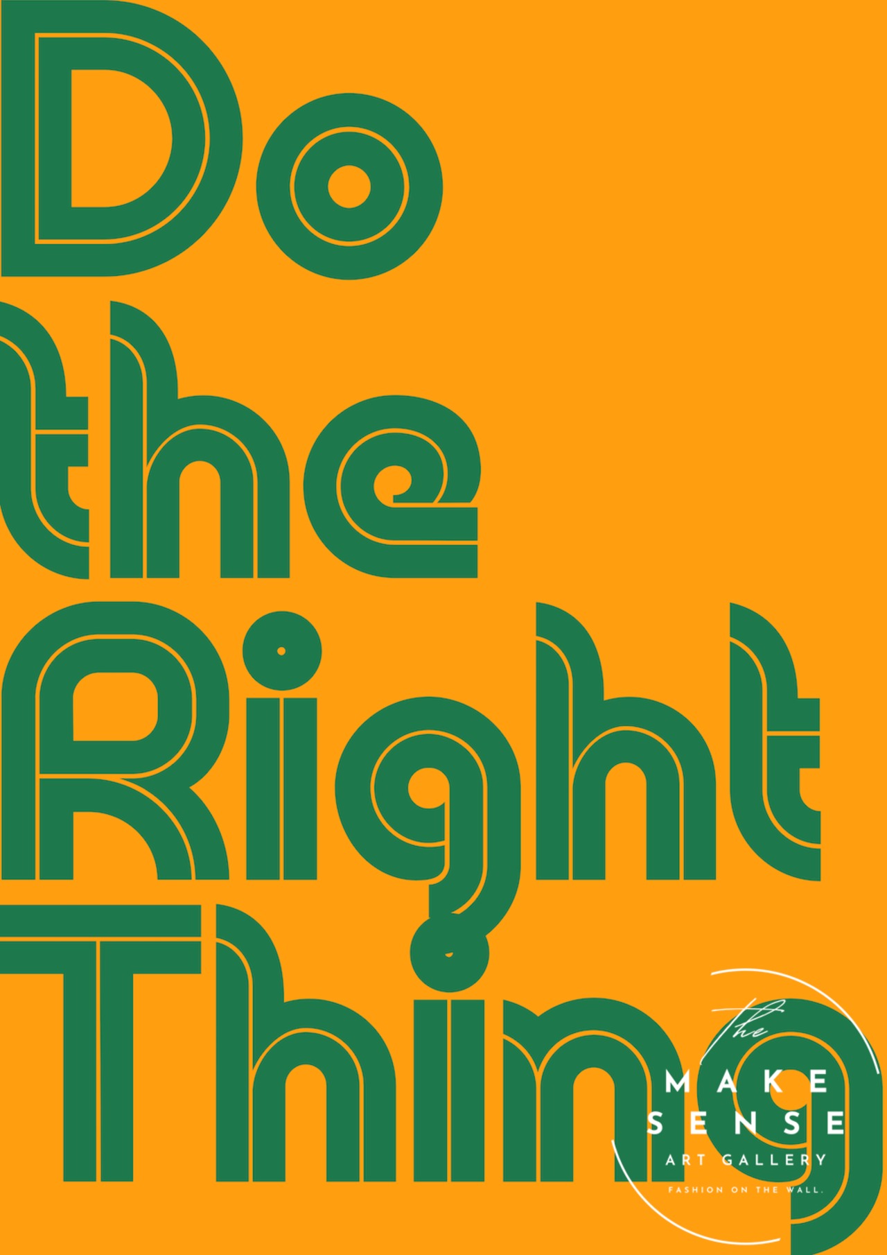 Do the Right Thing アートポスター｜ミニマル モダン 文字デザイン インテリア 装飾  A3ポスター