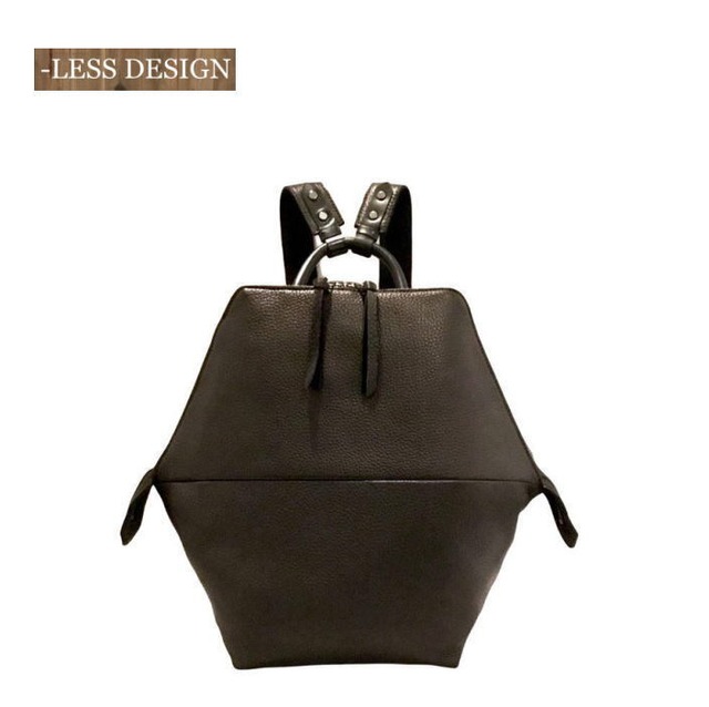 Less】レスデザイン 六角形 革 リュック バックパック レスデザイン 