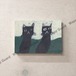 アートパネル アートボード ファブリックパネル おしゃれ 【沖野あゆみ 黒猫の兄弟】 サイズ:SM(227mm×158mm) 壁掛け 絵 絵画 インテリア アートフレーム