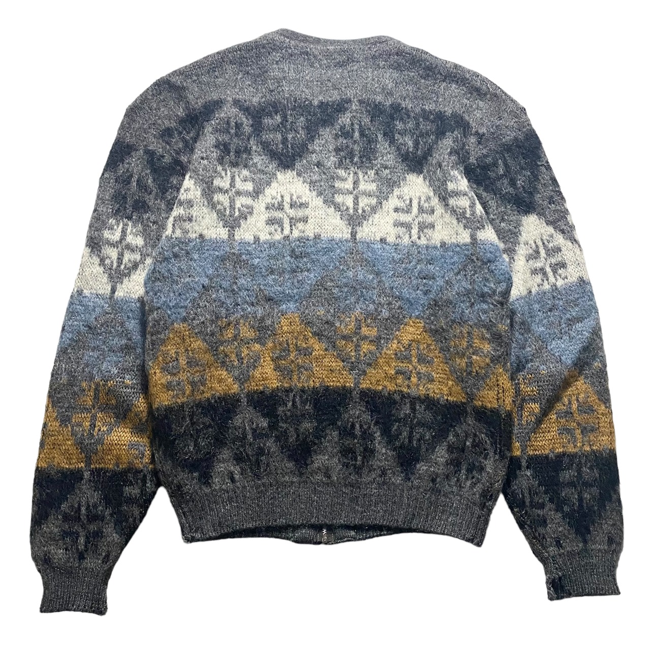 vintage 1960’s PURITAN wool × alpaca shaggy knit zip-up cardigan
