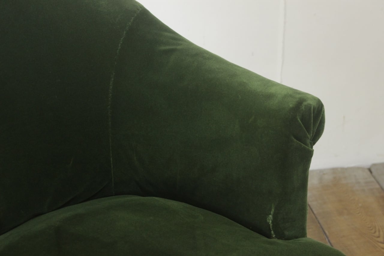 レトロ ドクターチェア 椅子 1Pソファ ラウンジ スプリング モケット 緑 レトロ ドクターチェア 椅子 1Pソファ 一人掛け ラウンジ
