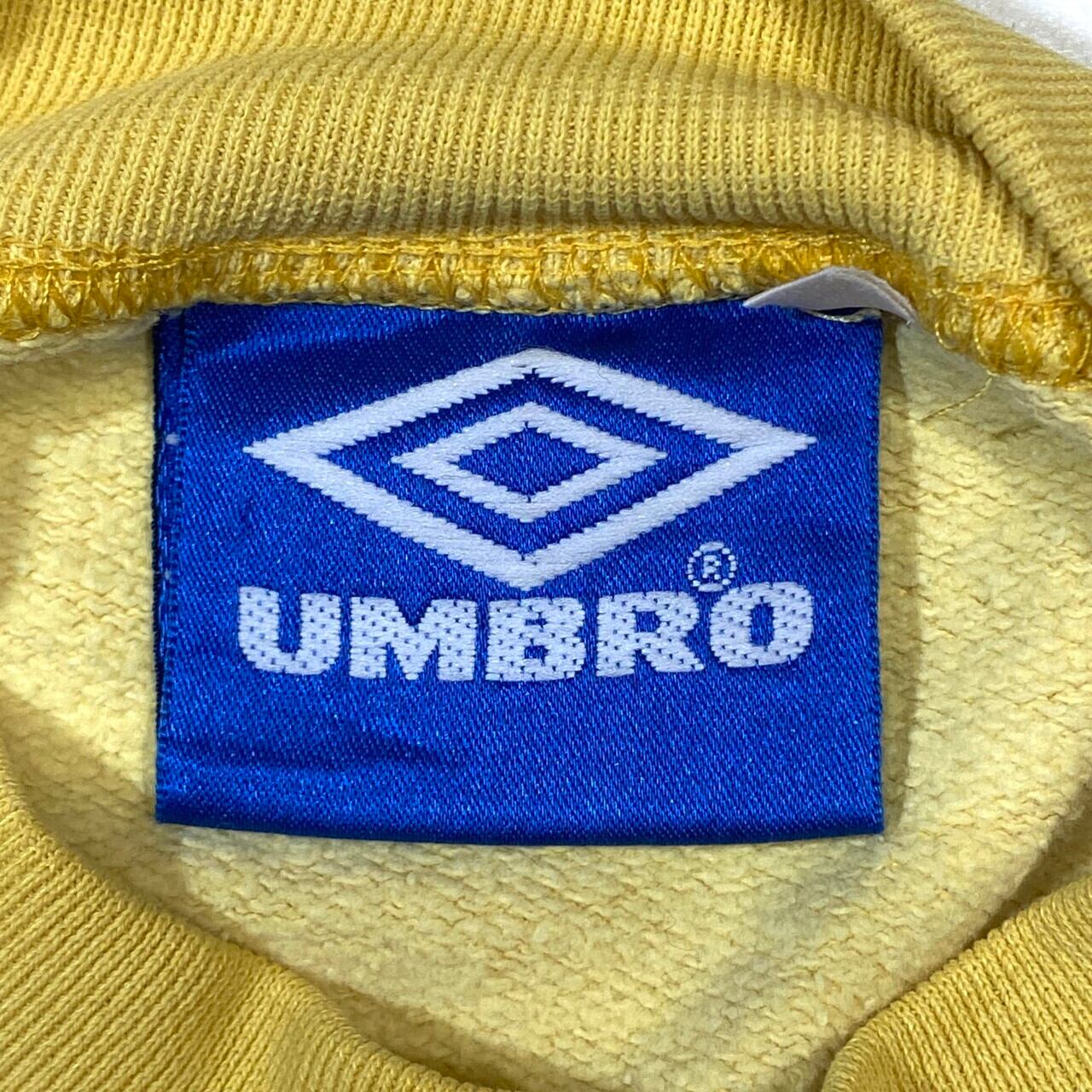 90年代 ビンテージ ユーロ Umbro アンブロ ワンポイントロゴ サイドロゴテープ スウェットシャツ トレーナー イエロー 黄色 レディース 90s ヴィンテージ 古着 スウェット Sa50 Al Cave 古着屋 公式 古着通販サイト