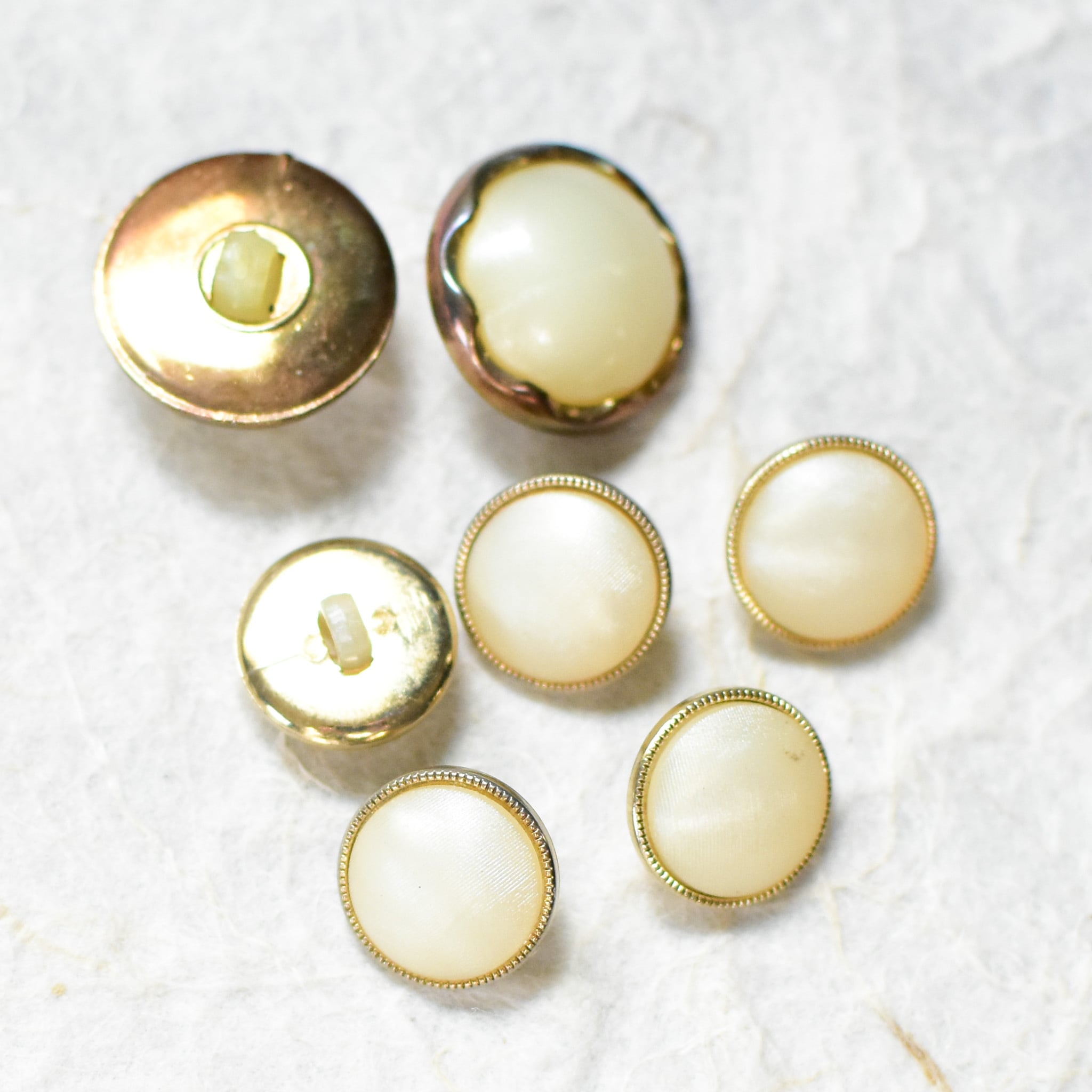 7個セット ヴィンテージボタン 日本製 | チェコガラスボタン専門店