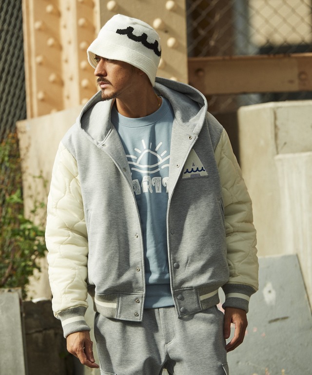 muta MARINE × ACANTHUS フード スタジアム ジャケット