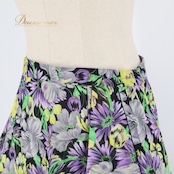 社交ダンス 衣装 スタンダード スカート レッスンウェア 女性用 レディース オールシーズン 黒 紫 黄色 緑 花柄 ブラック系 パープル系 イエロー系 軽量 通気性 日本製 おしゃれ 上品 花柄デザイン カジュアル スカートコーディネート 練習着 決定版 プレゼント ギフト 柔らかい 伸縮性あり フォーマル使用 シンプル レディースファッション エレガント