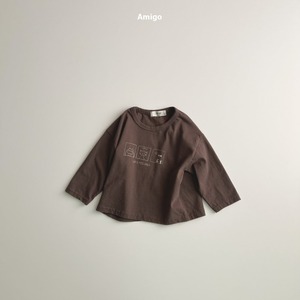 【Amigo】キャットプリントT ブラウン 80~100cm