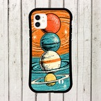受注生産 iPhoneケース 惑星リングのレトロ宇宙｜惑星柄 RFSP041A