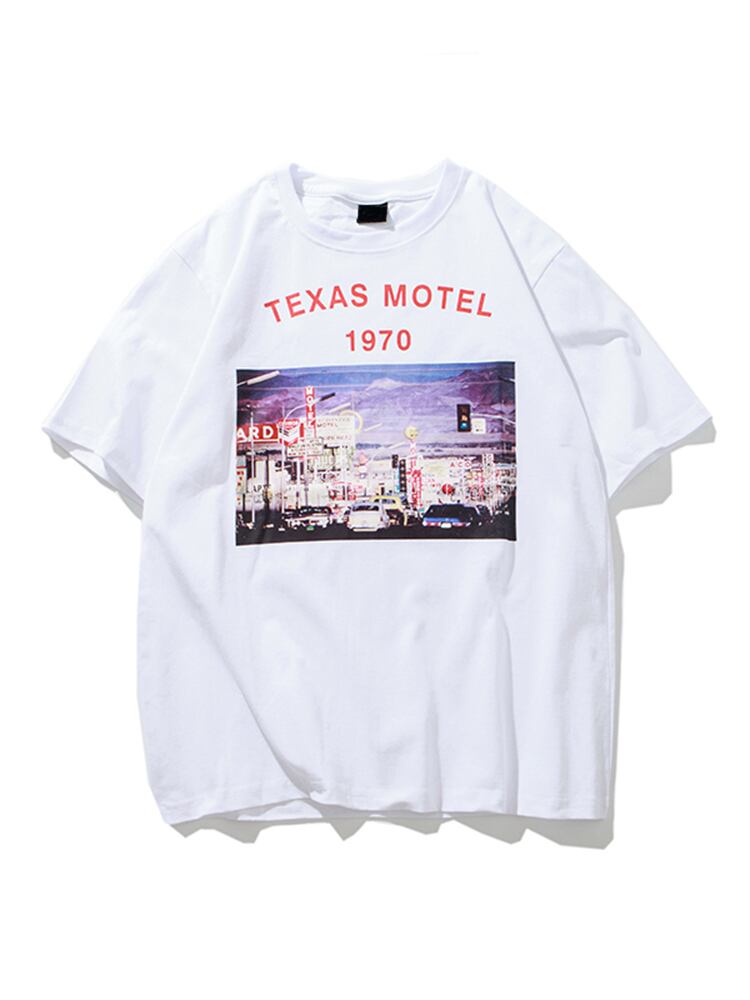 全1色 Tシャツ カットソー プリント カジュアル シンプル