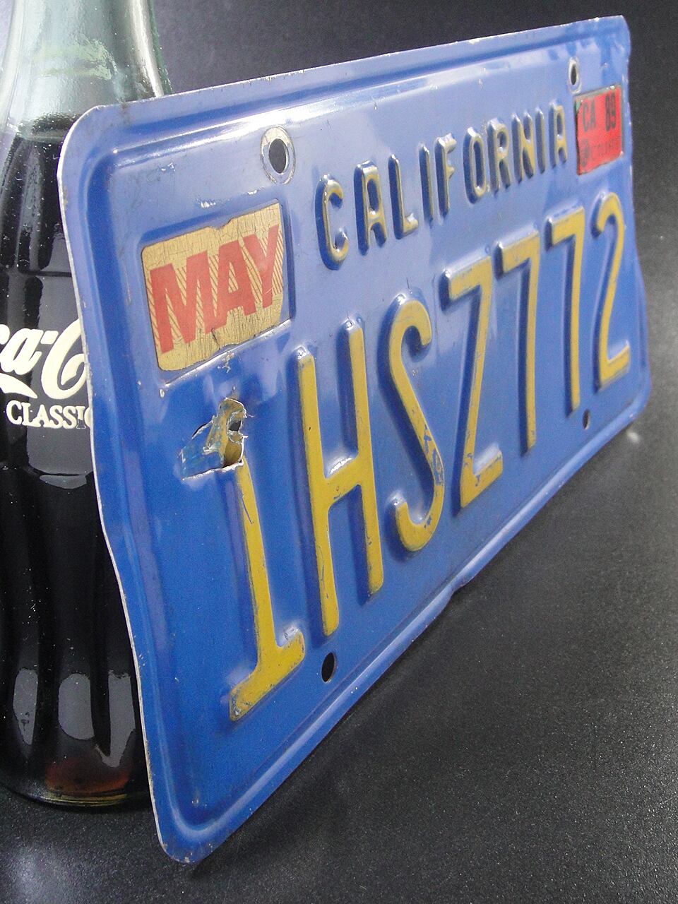 80'sアメリカ・カリフォルニア州ブルーライセンスナンバープレート