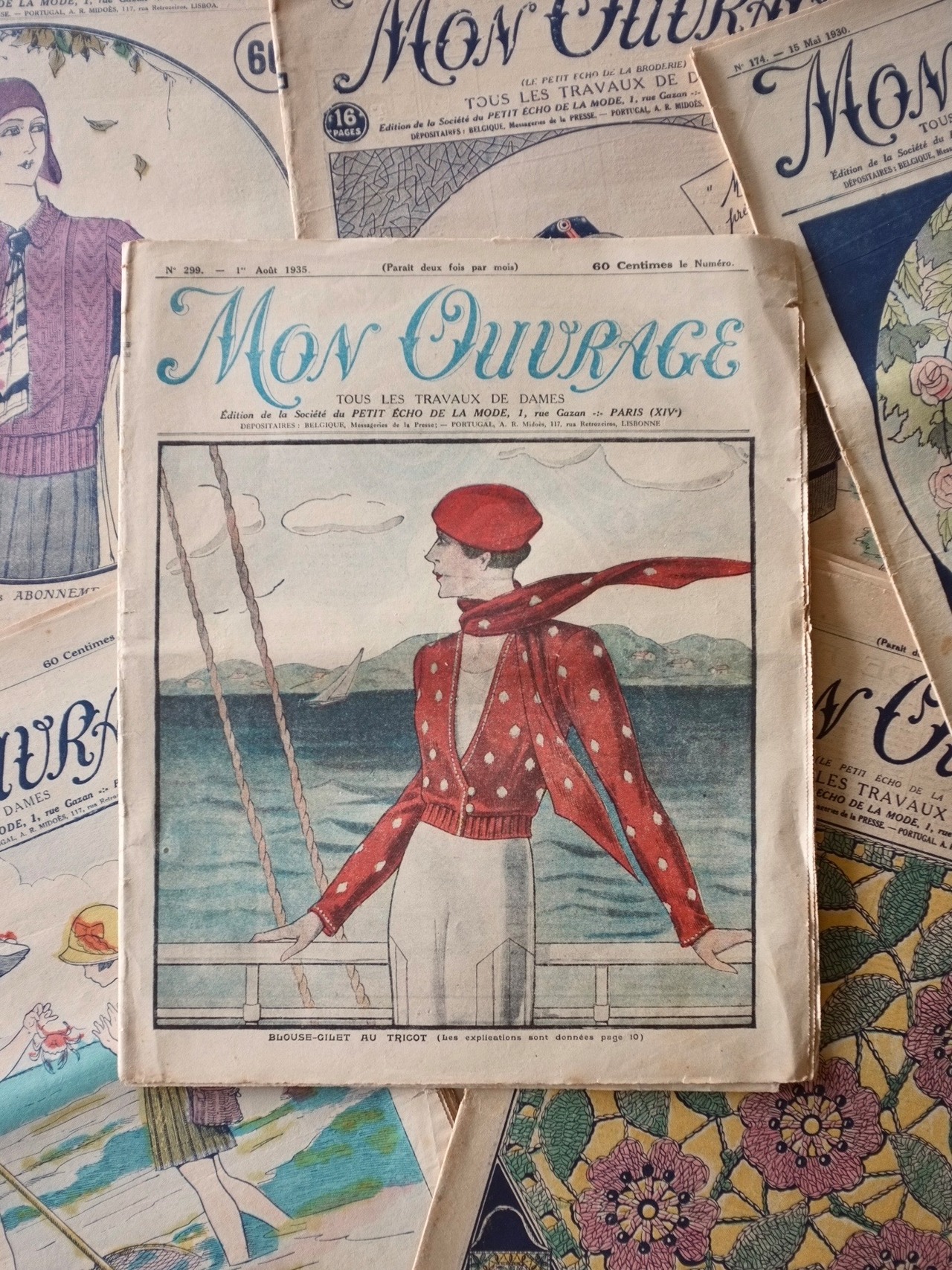 35s フランス Mon Ouvrage 刺繍手芸新聞 アンティーク