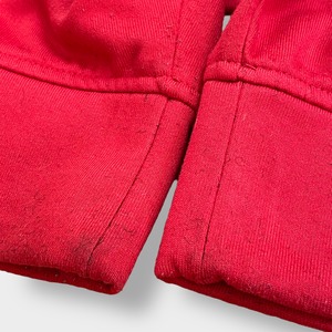 adidas 刺繍ロゴ プルオーバー パーカー スウェット フーディー バスケットボール バスケ climawarm アディダス レッド us古着