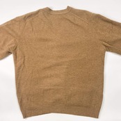 LANDS' END ランズエンド Vネック 羊毛 ニット カーディガン M/ベージュ メンズ