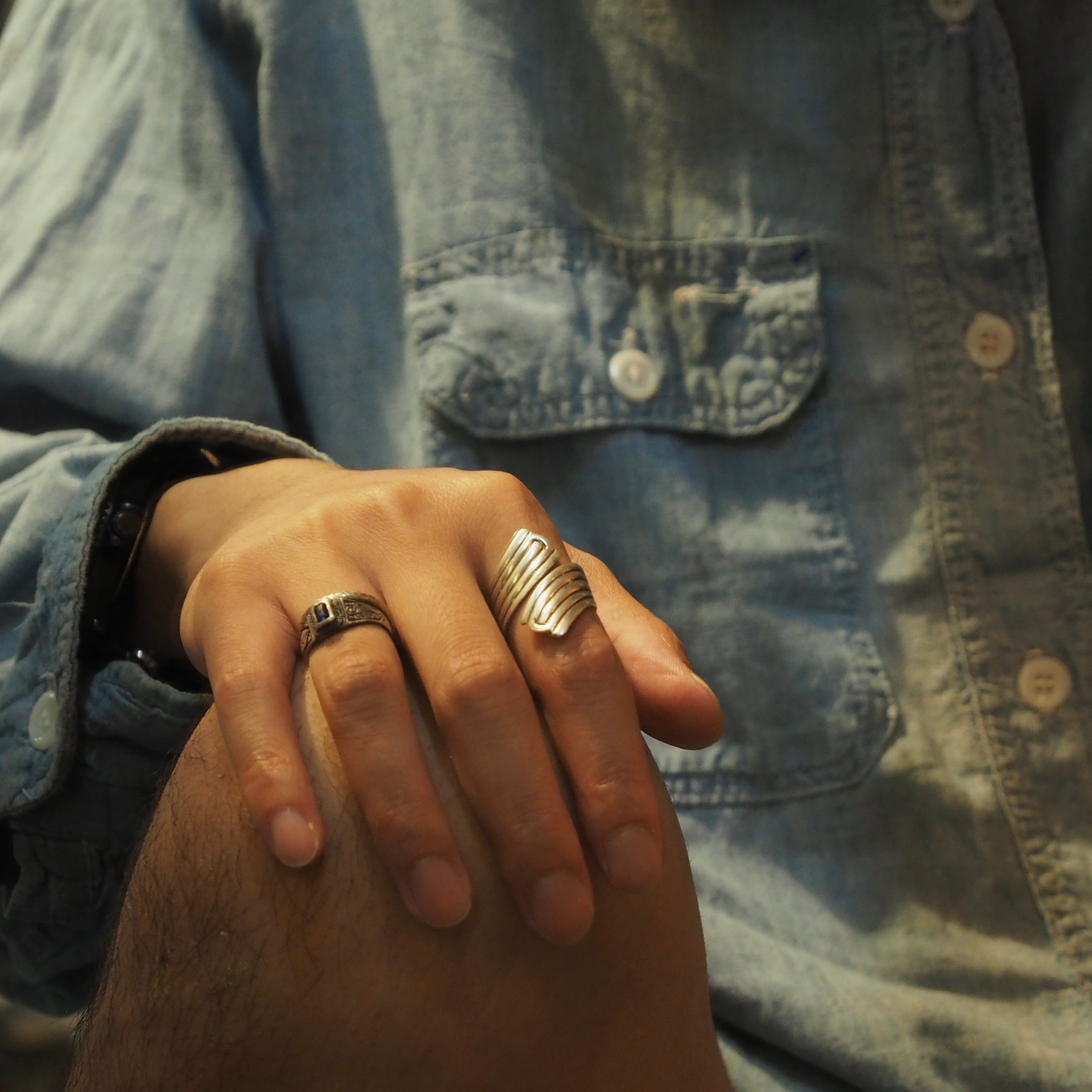 MEXICO Silver925 design ring 19号 EDP TAXCO メキシコ リング シルバーアーティスト