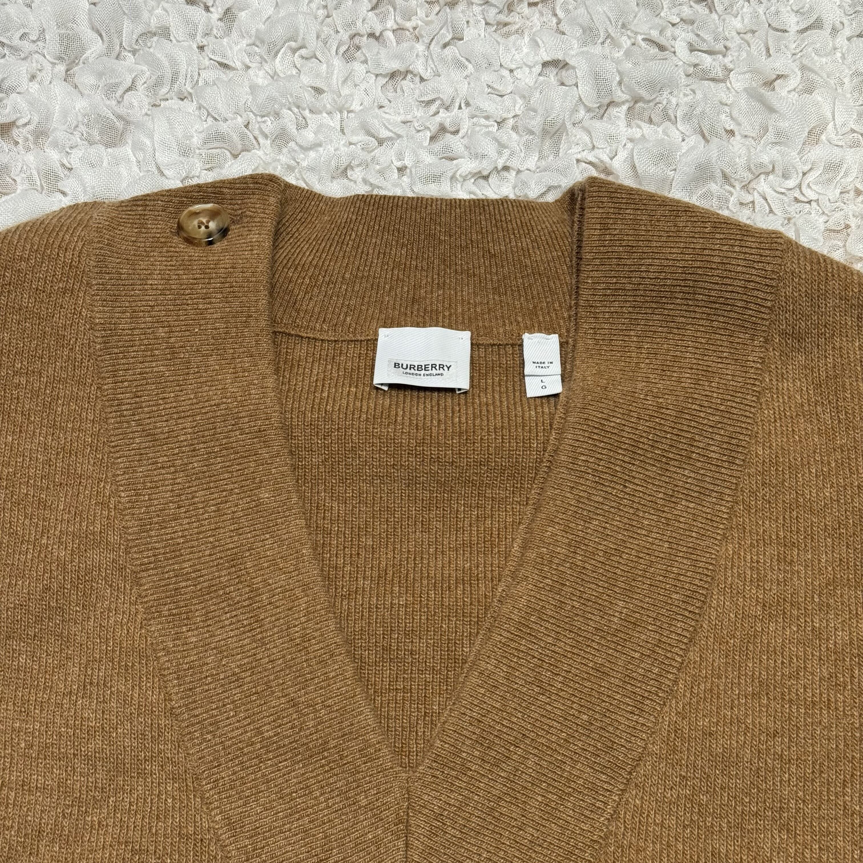 Burberry Double breasted V neck Jumper | buffroom