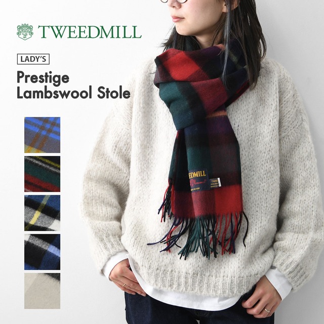 TWEED MILL [ツイードミル] Prestige Lambswool Stole [48-190-wp] プレスティージ ラムウール ストール・チェック柄・ストール・マフラー・大判・LADY'S [2025AW]