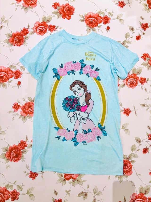 【kids vintage】 beauty and the beast dress T-sh.  about8-12y