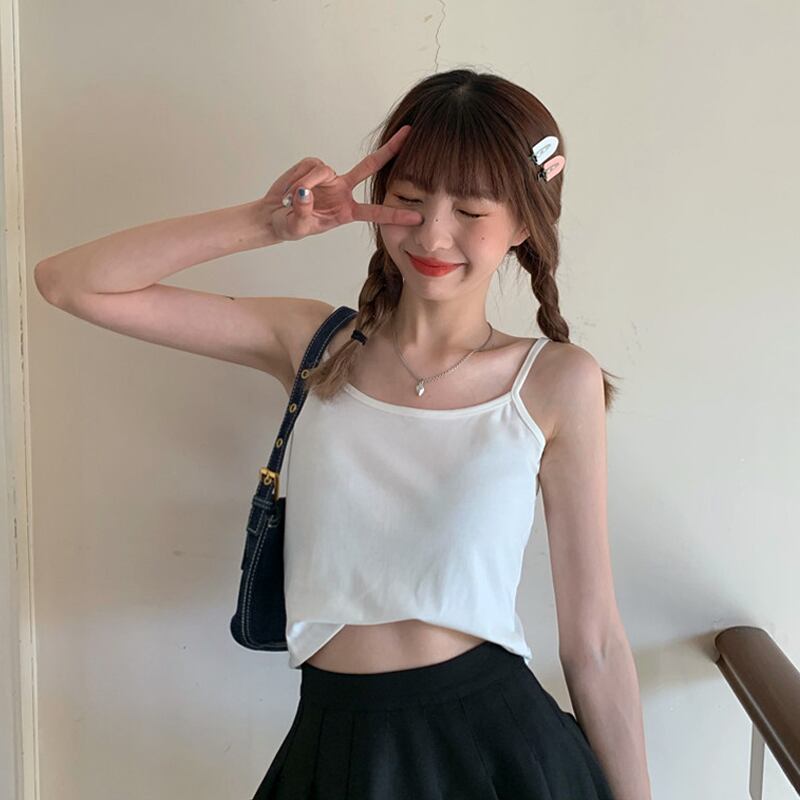 サマーホワイトルーズシャツ ショートトップス 夏物 試着室64471839218