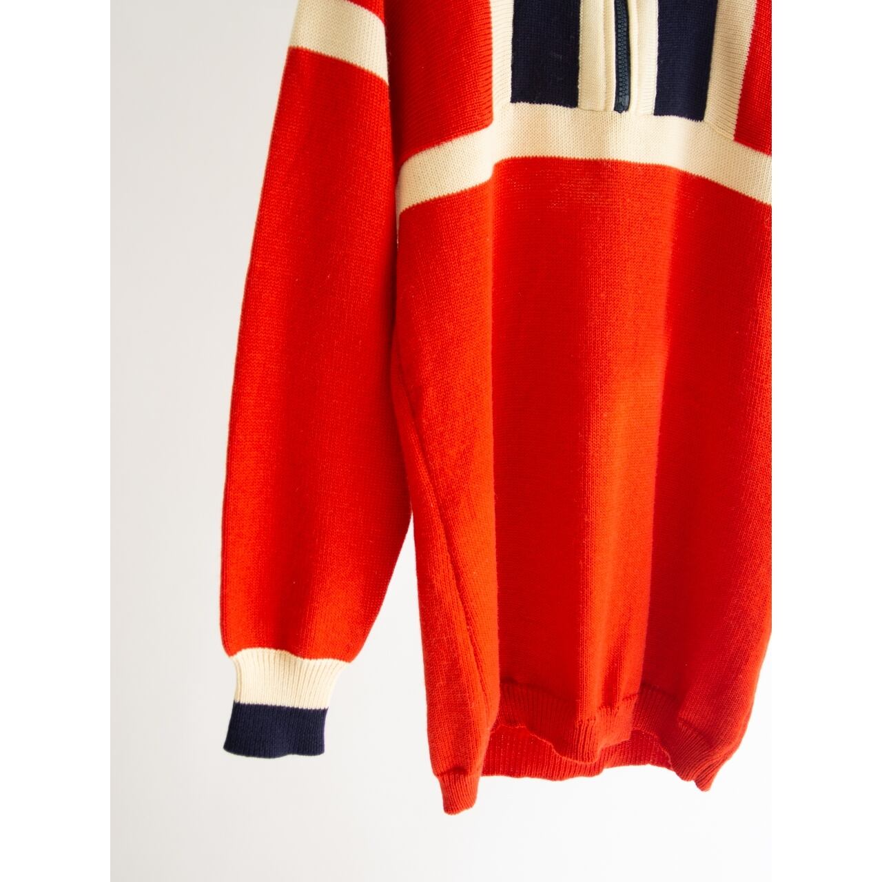 【FILA】Made in Italy 70-80's 100% Wool High Neck Sweater(フィラ イタリア製ハイネックウールセーター ハーフジップニット)