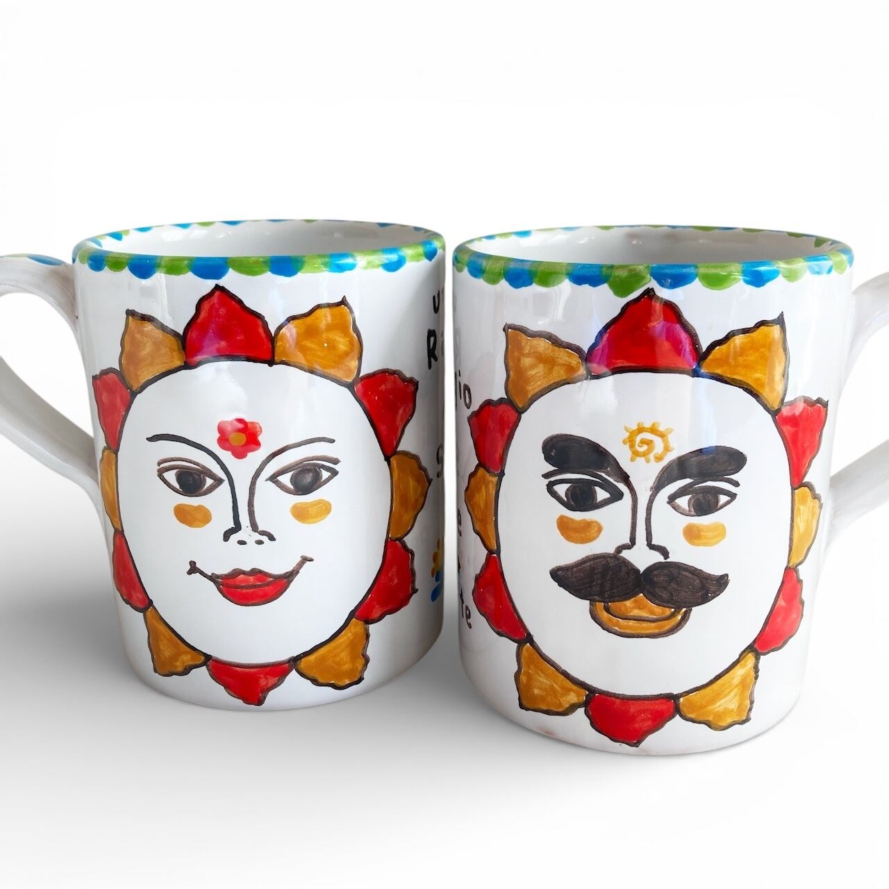 マグカップ 大 250ml BCR027 太陽 マヨリカ焼き イタリア陶器