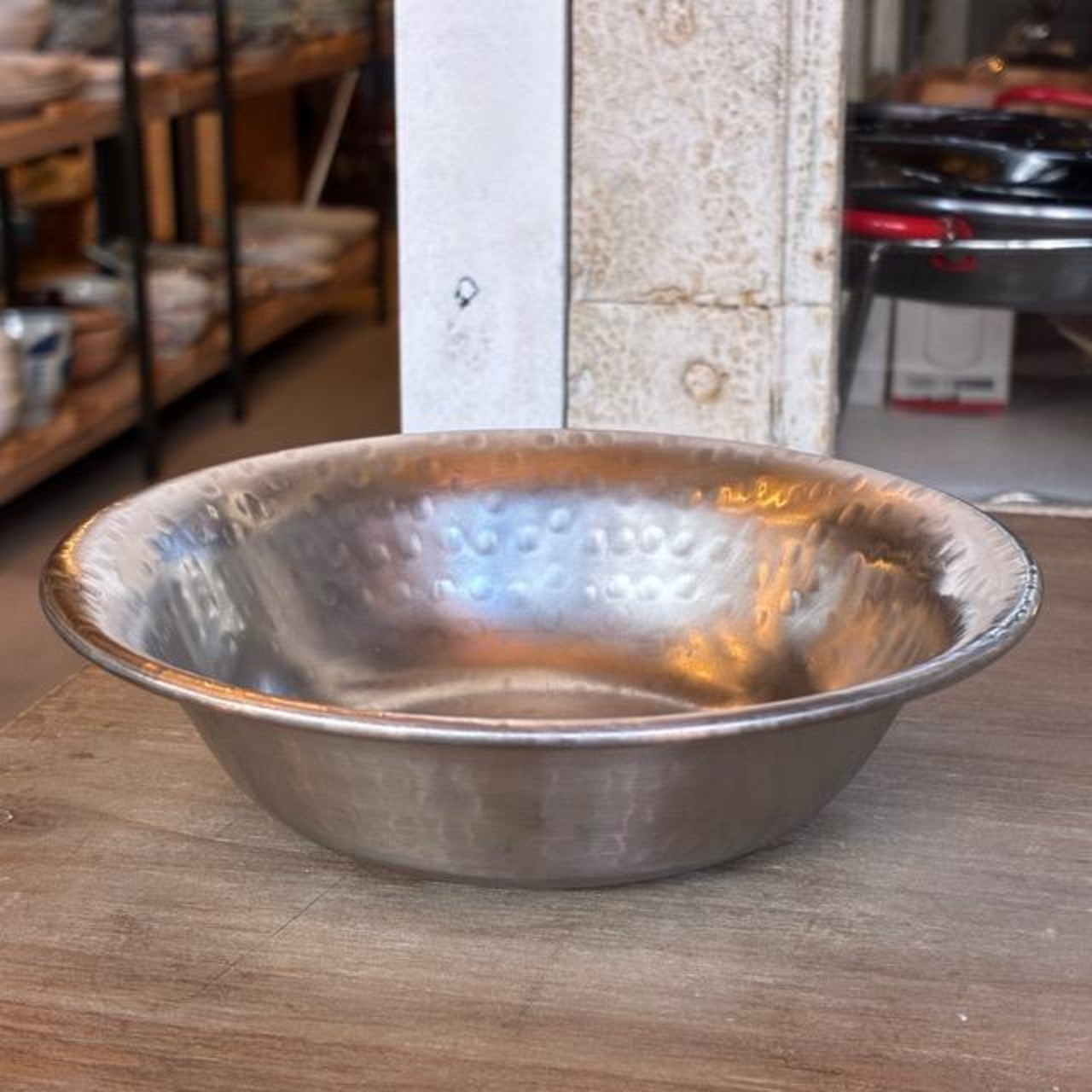 India Stainless Steel Hammered Bowl, perfect for fruit, yogurt, outdoor use, camping, or any other small or medium-sized bowl.