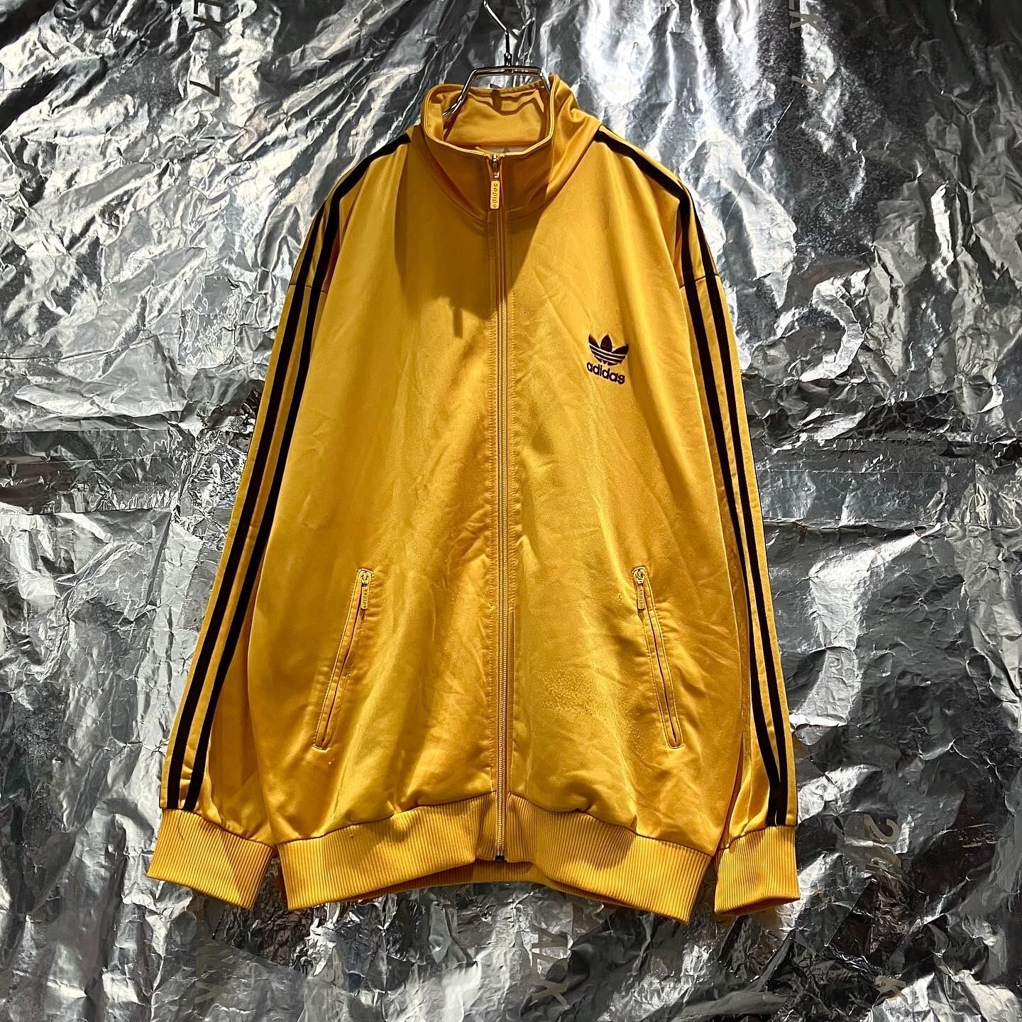 adidas・80s yellow×brown track jacket 