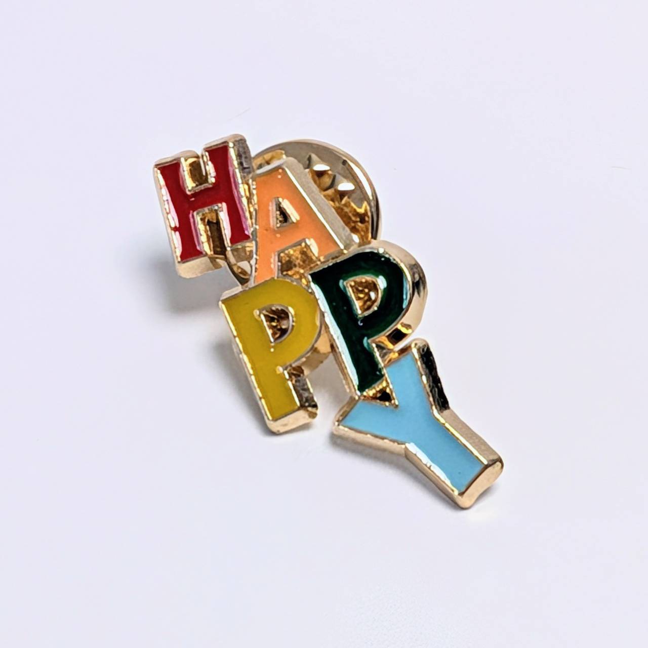 送料無料！ ★ピンズ PINS★ピンバッジ 【 HAPPY / ハッピー】 〚アメリカン雑貨 アメトイ〛