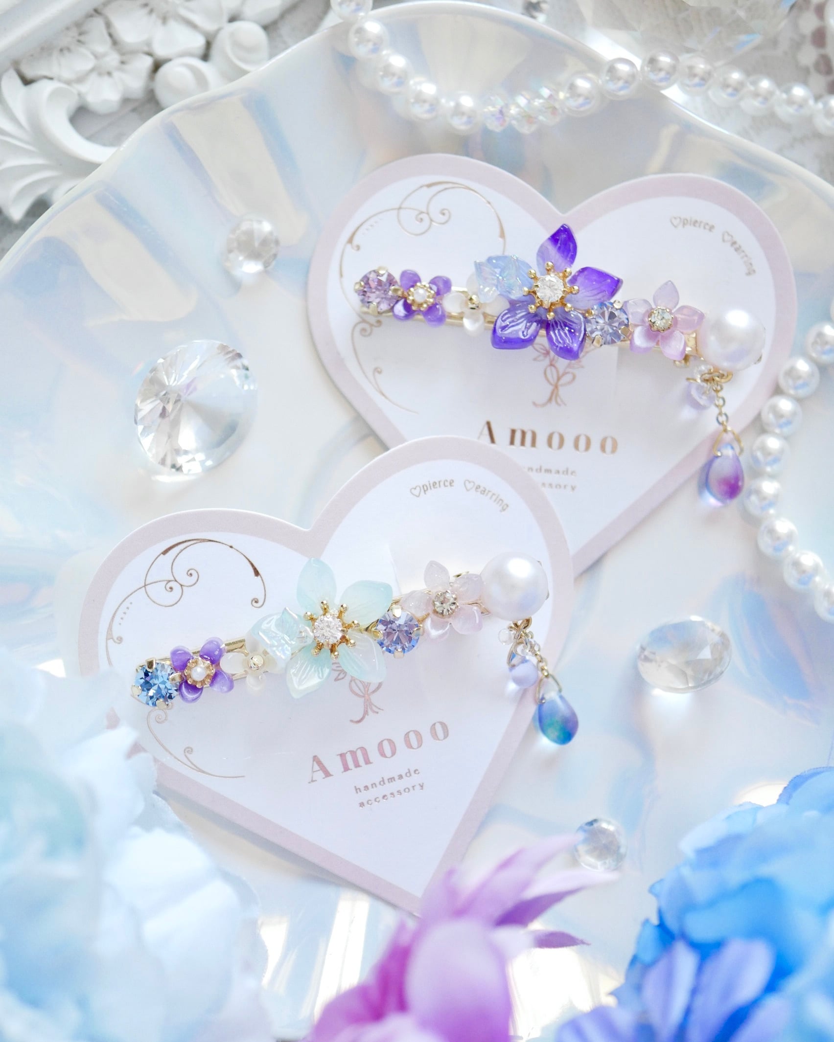 8502 セレスティアビジューヘアクリップ | Amooo