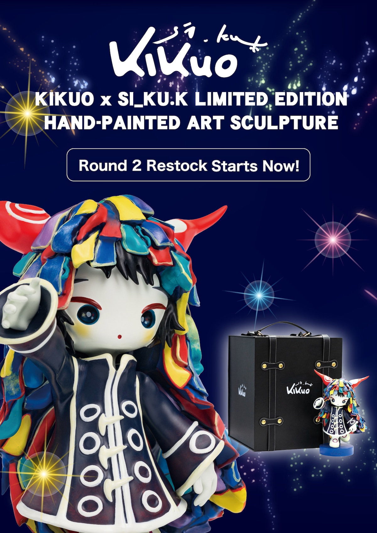 KIKUO×SI_KU.K Limited Edition Hand-Painted Art Sculpture | palpito
