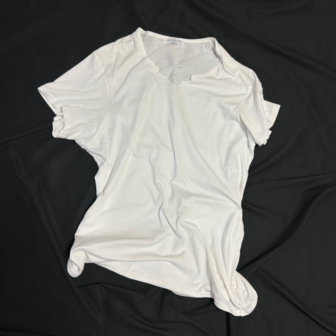 Yohji Yamamoto POUR HOMME 18SS ダメージネック ビッグシルエット T