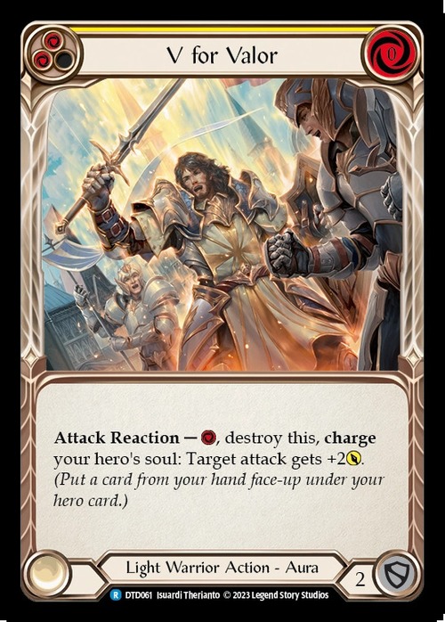 DTD061【EN】『RF』【Light Warrior】V for Valor(Yellow) 画像