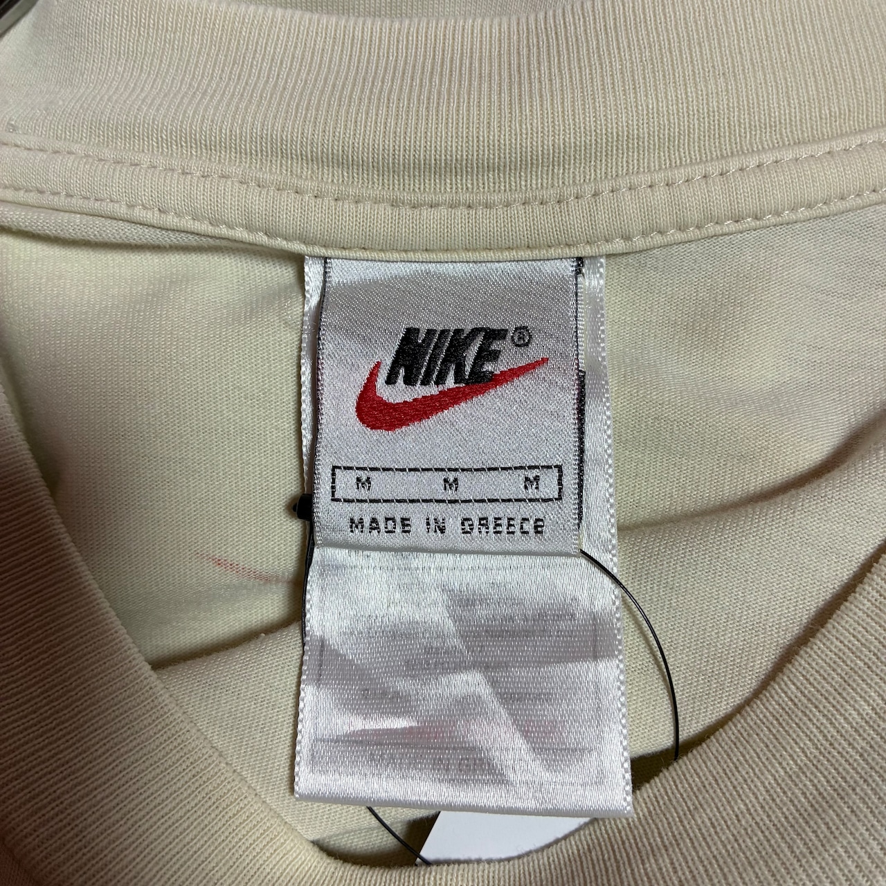 90s ギリシャ製 NIKE Tシャツ アイボリー ナイキ