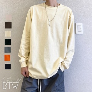 【韓国メンズファッション】シンプルロングTシャツ ナチュラル カジュアル きれいめ 大人 ゆったり サイズ豊富 BW2698
